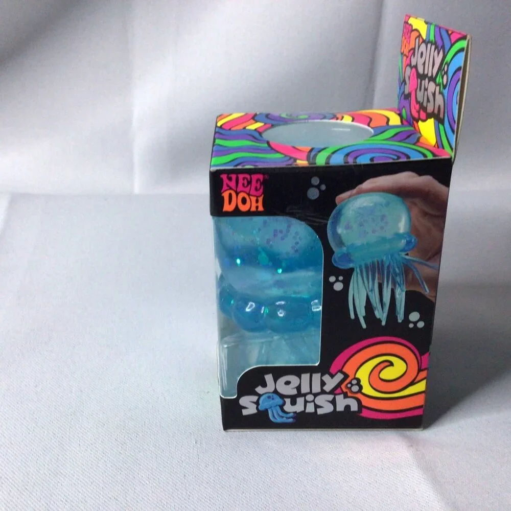 Nee Doh Blue JellySquish Sensory Squeeze Toy 3.5" Tall (1 JellySquish Per Order) - Picture 2 of 6